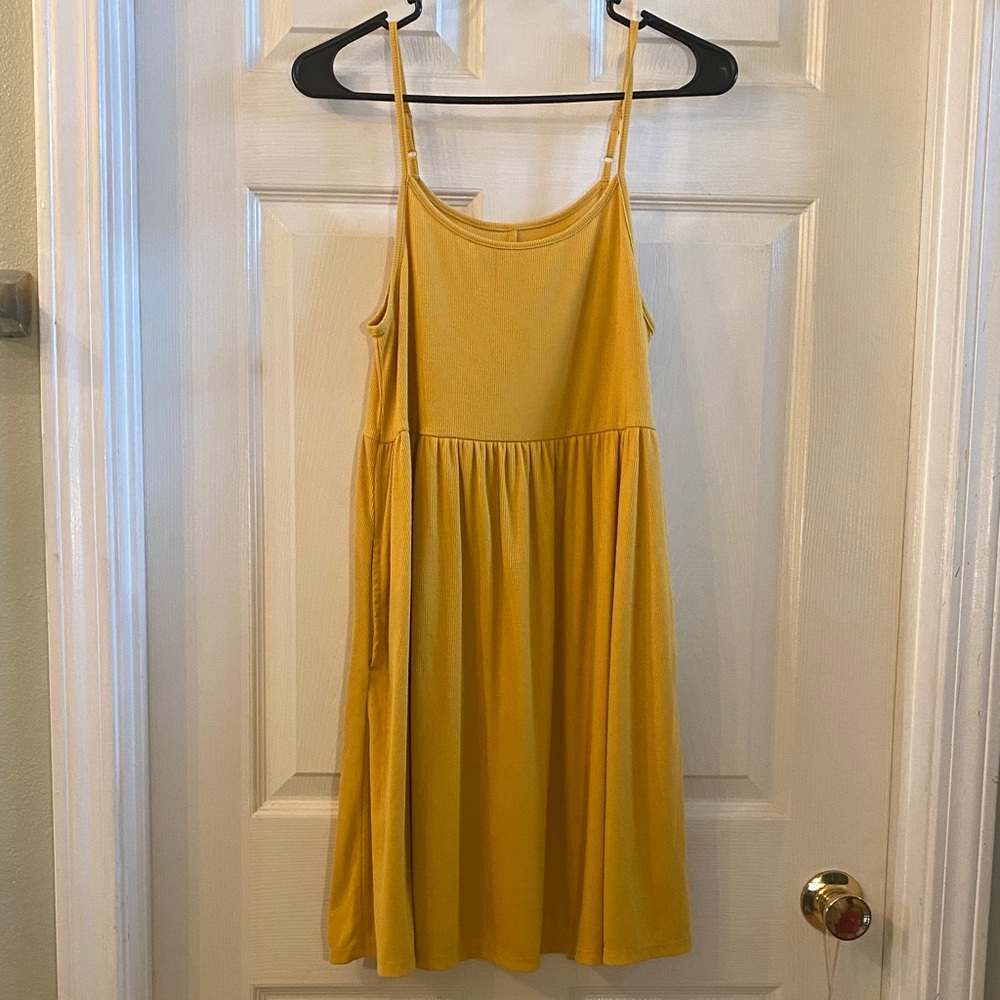 Wild Fable Mustard Ribbed Dress - Picture 3 of 12